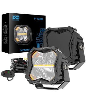 DXZ brand launches 5 'off-road spotlight+DRL 50W with aperture work light and bumper headlight