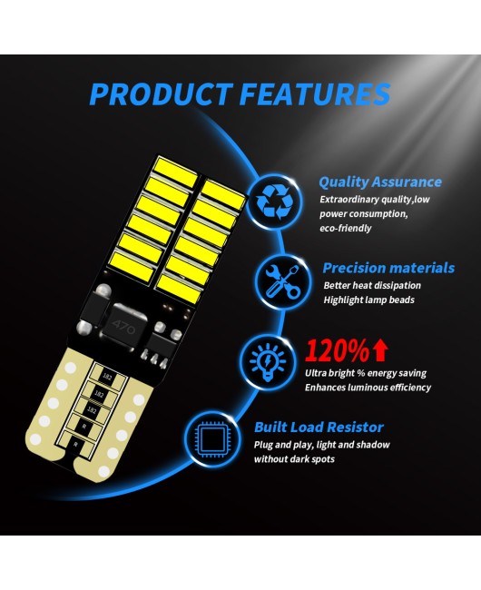 DXZ CANBUS decoding car T10 4014 24LED infinite width indicator light interior ceiling light license plate light