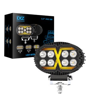 DXZ Black Knight 5.5-inch oval 8LED work light off-road vehicle truck equipped with daytime floodlight paving