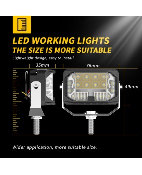 DXZ car LED work light with three sided illumination, 3-inch 21LED daytime signal light, driving light, off-road light