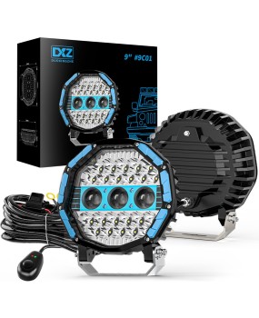 DXZ New Product 9 'Off road Spotlight 110W High Power High Brightness Laser LED Spotlight Work Light Protective Bar Front Lighting