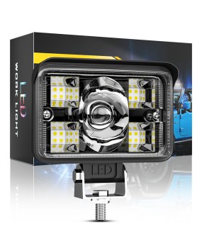 DXZ large field LED ingot light 3-inch dual color laser cannon spotlight work light fog light truck motorcycle headlight