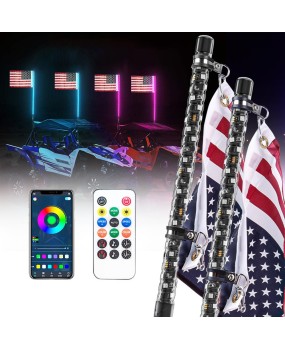 DXZ LED flagpole light modified off-road beach flag light APP fantasy color flag pole light dual control matching horse racing flag light