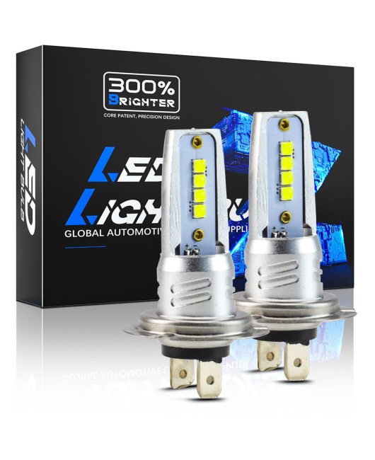 DXZ eBay Hot Selling Car Lights Car LED Headlights H7 3030 8LED Fog Lights LED Bulbs Headlights