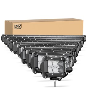 DXZ dual row three eye 4D5D lens car LED strip light 20 inch off-road mechanical vehicle truck LED spotlight