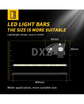 DXZ ultra-thin single row LED strip light 20 inch COB 54W automotive LED work light auxiliary lighting spotlight