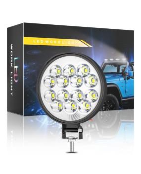 DXZ car spotlight 3-inch circular 14LED work light 42W auxiliary light modification headlight motorcycle headlight