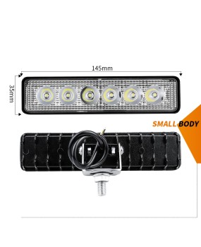 DXZ car LED work light straight 6LED18W daytime running light maintenance strip auxiliary off-road vehicle modification light