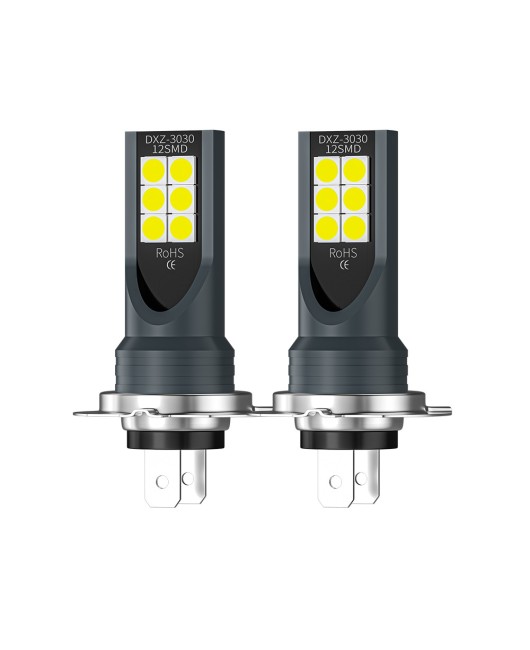 DXZ manufacturer direct sales car LED headlights H7 3030 12smd LED fog lights car bulb headlights