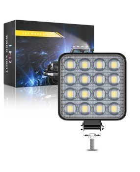 DXZ car LED work light 3-inch square convex lens 16 light 48W auxiliary light modification headlight spotlight