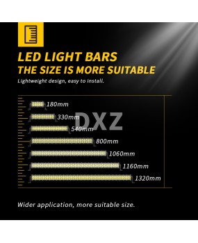 DXZ high-quality automotive LED strip lights, thick double row 22 inch fog lights, driving lights, LED work lights, spotlights