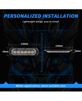 DXZ car manual control model 12V-24V one to four red blue grille flashing light, high brightness high-power chassis light atmosphere