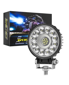 DXZ car LED work light circular 4-inch mixed light floodlight shovel excavator harvester off-road light