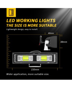 DXZ linear daytime running light strip 6-inch COB 48W car LED work light fork light off-road vehicle modification