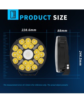 DXZ New Product Ouka Spotlight LED Automotive Work Light 9-inch Circular Truck Off road Vehicle Driving Lighting