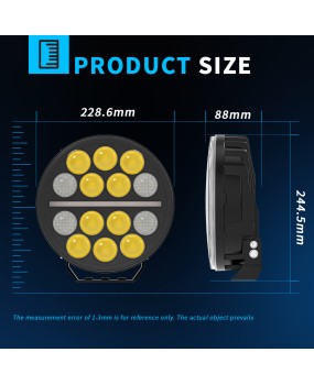 DXZ New Product Ouka Spotlight LED Automotive Work Light 9-inch Circular Truck Off road Vehicle Driving Lighting