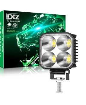 DXZ car LED work light always on+flashing 4LED spotlight 9-30V20W auxiliary light modified motorcycle headlight