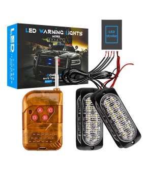 DXZ one to four 12LED grille flashing light, car daytime running light, wireless remote control strobe light, warning light