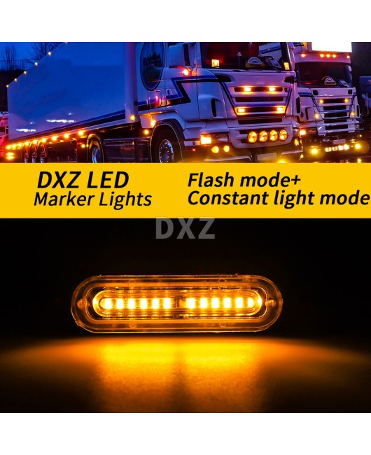 DXZ truck flashing 12LED light ultra-thin truck side light car flashing light driving warning signal light