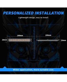 DXZ car grille strobe light one to four set, 12 LED long red and blue warning light ultra-thin flashing road light