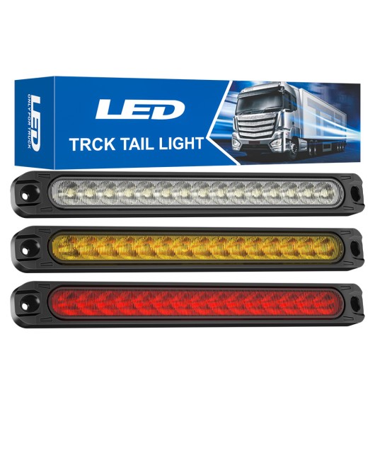 DXZ car taillight 15LED strip edge light 12V24V truck boat edge light flashing warning signal light