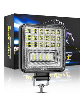 DXZ car LED work light 4-inch large field square 42LED off-road vehicle roof light engineering forklift light spotlight