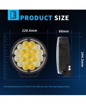 DXZ New Product Ouka Spotlight LED Automotive Work Light 9-inch Circular Truck Off road Vehicle Driving Lighting