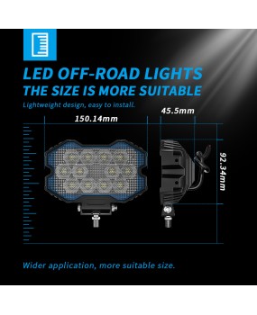 DXZ new product launched 5.8 '' oval work light 12LED 34W floodlight auxiliary headlight off-road light