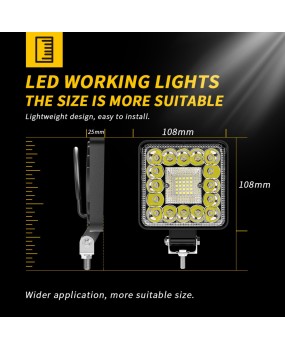 DXZ car LED work light 4-inch square 41LED mixed light driving light modification headlight auxiliary light