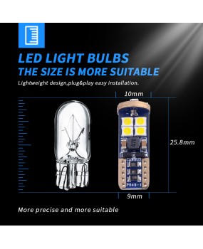 DXZ new canbus decoding infinite T10 2835 12SMD width indicator light car LED W5W bulb