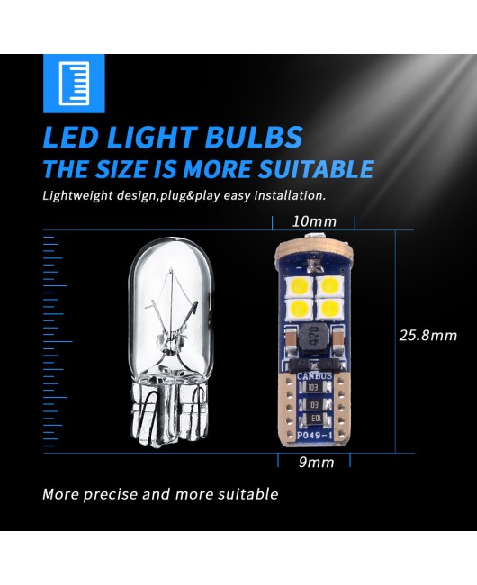 DXZ new canbus decoding infinite T10 2835 12SMD width indicator light car LED W5W bulb