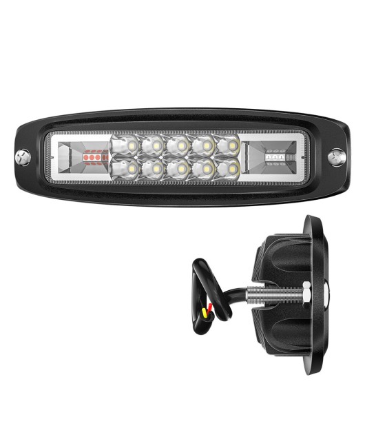 DXZ Automotive LED Work Light One line Embedded 48W Dual Color Flashing Auxiliary Light LED Off Road Vehicle Spotlight