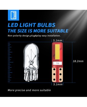 DXZ car LED instrument light T5 7020 2smd modified LED odometer light center console indicator light