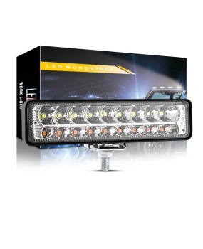 DXZ linear LED work light, white and yellow dual color 18LED daytime running light, driving engineering auxiliary light, off-road light