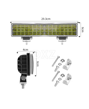 DXZ car LED work light large field of view 12 inch 48 light truck auxiliary light modification headlight strip spotlight