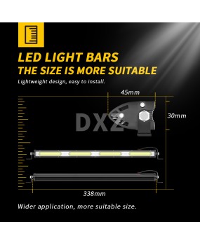 DXZ car LED strip light ultra-thin COB small single row 13 inch 36W driving off-road spotlight LED bar light