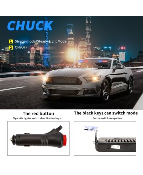 DXZ new high brightness S3 8LED car LED front gear suction cup flashing light shovel light opening light strobe light