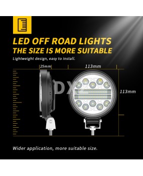 DXZ car wide field of view 4-inch LED work light 34LED off-road vehicle driving light front bumper light engineering auxiliary light