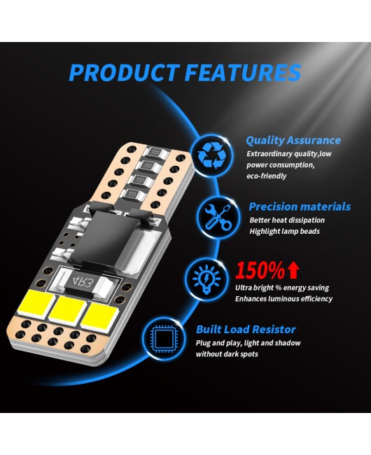 DXZ Amazon car light T10 3030 6SMD width indicator light DC12V-24V high brightness decoding reading light