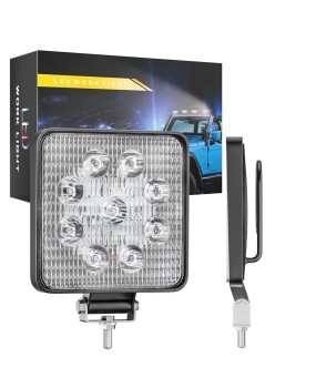 DXZ car spotlight LED work light 4-inch square 9-light 27W auxiliary light 4x4 modified off-road vehicle driving light