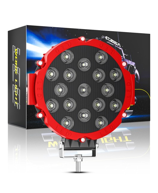 DXZ all aluminum 7-inch 17 bead 51W work light car LED light modification off-road spotlight engineering light