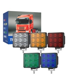 DXZ truck flashing LED warning light 12-24V universal pickup truck trailer RV waterproof rear taillight 9 beads