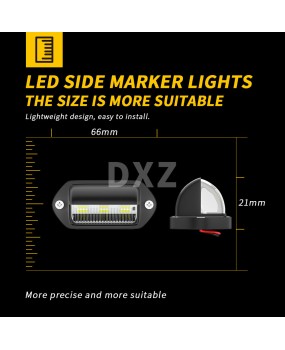 DXZ factory direct sales 6LED truck license plate lights, cars, trucks, buses, trailers, taillights, side lights, 12-24V