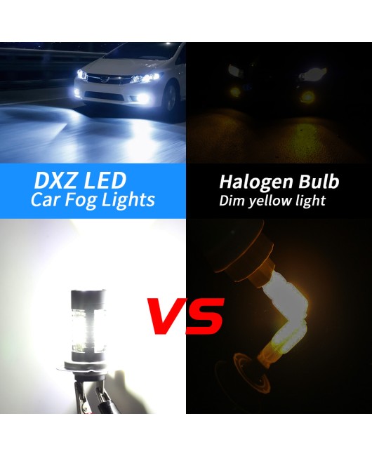 DXZ cross-border exclusive car LED headlights 3030 H7 12LED 60W car high-power LED fog lights