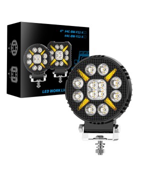 DXZ Black Knight 4C-BW-Y12-X modified outdoor off-road vehicle spotlight car LED work light cross-border exclusive