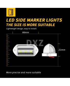 DXZ Cross border Exclusive 6LED Truck License Plate Light, Truck Bus Trailer Side Tail Light, Signal Light 12-24V