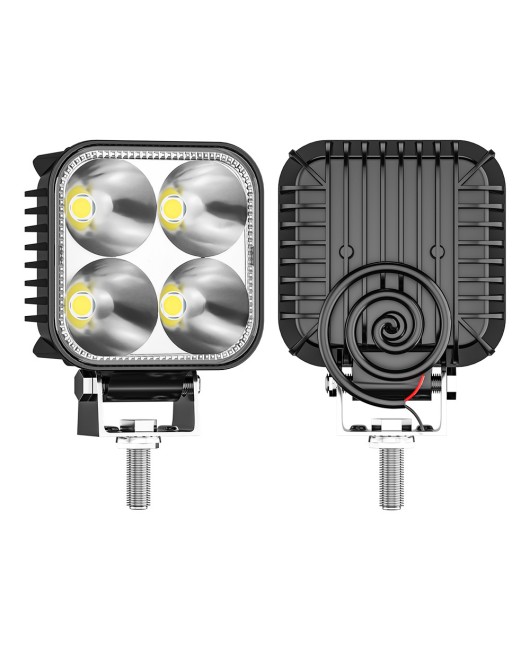 DXZ car LED work light always on+flashing 4LED spotlight 9-30V20W auxiliary light modified motorcycle headlight