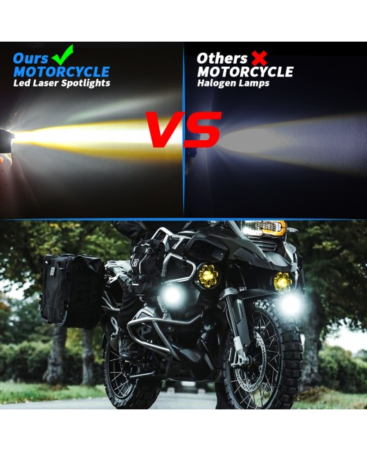 DXZ new LED motorcycle spotlight owl 4-eye waterproof front headlight dual color spotlight electric motorcycle