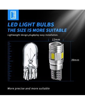 DXZ cross-border supply car LED light canbus decoding T10 5630 6SMD W5W LED width indicator light