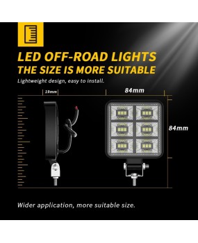 DXZ excavator 3-inch new floodlight car LED work light, cab roof light, diffuse arm light, driving light